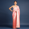 ONION PINK HANDWOVEN PURE KATAN SILK BANARASI SAREE