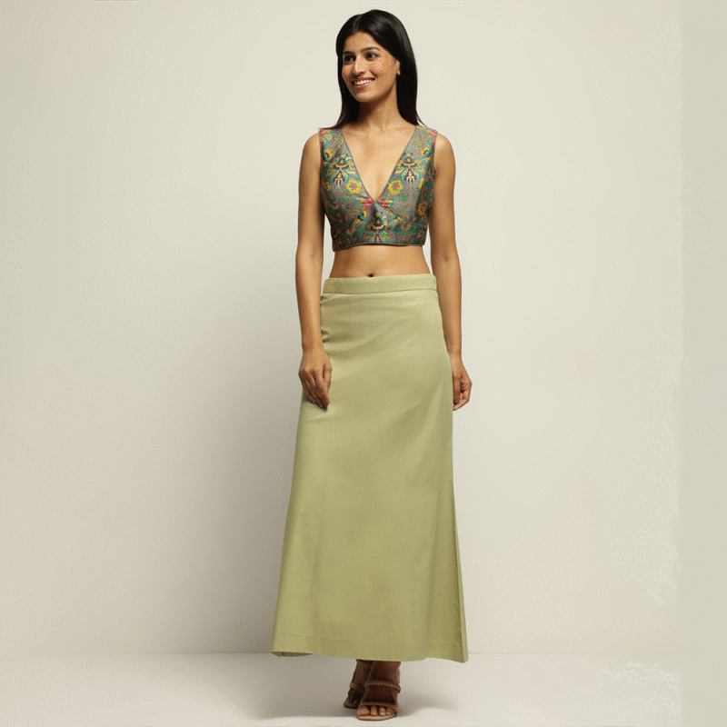 PISTA GREEN SAREE SHAPEWEAR
