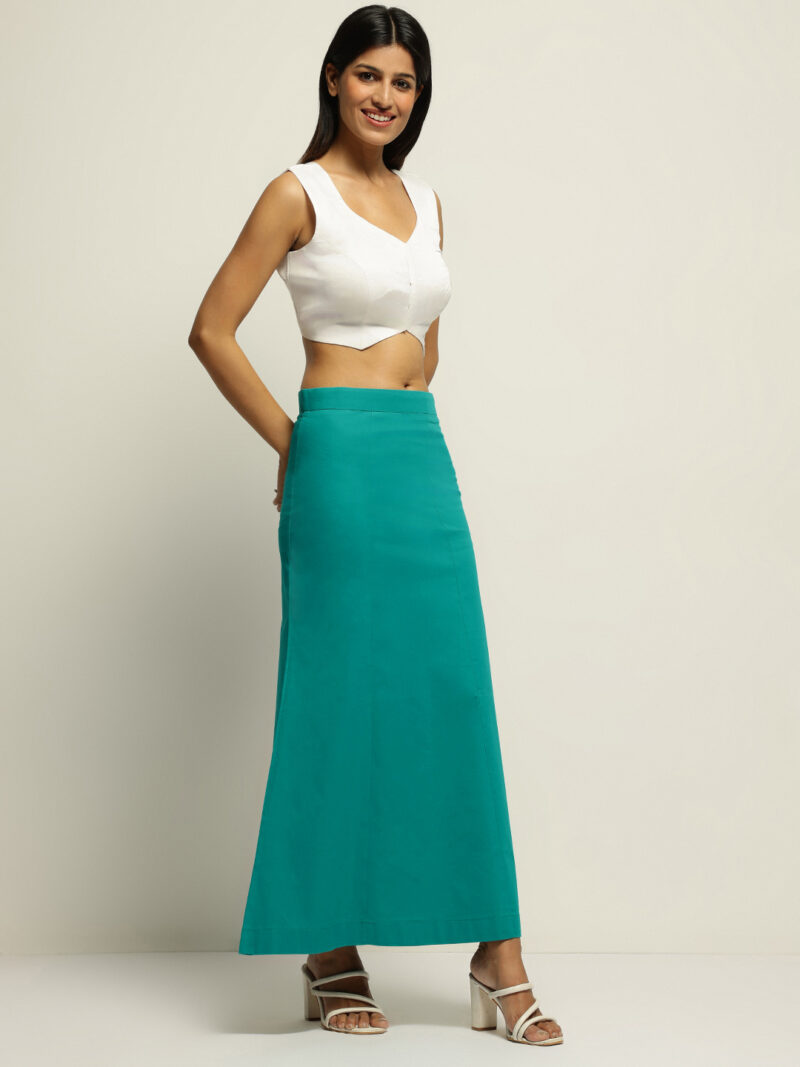 RAMA GREEN SAREE SHAPEWEAR - Image 3