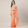 OMBRE PEACH KORA SILK KADWA WEAVE BANARASI SAREE