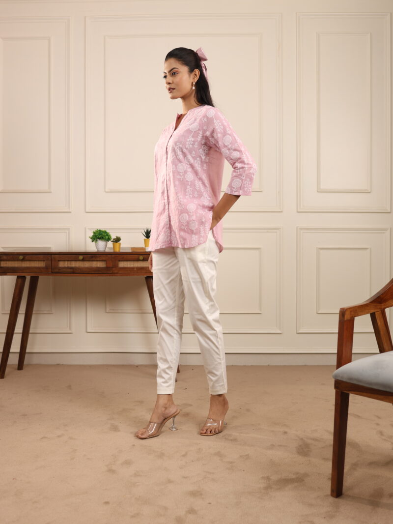 Women’s Cotton Straight Fit Pants with Pockets – Comfort Fit Dailywear – In Offwhite Color