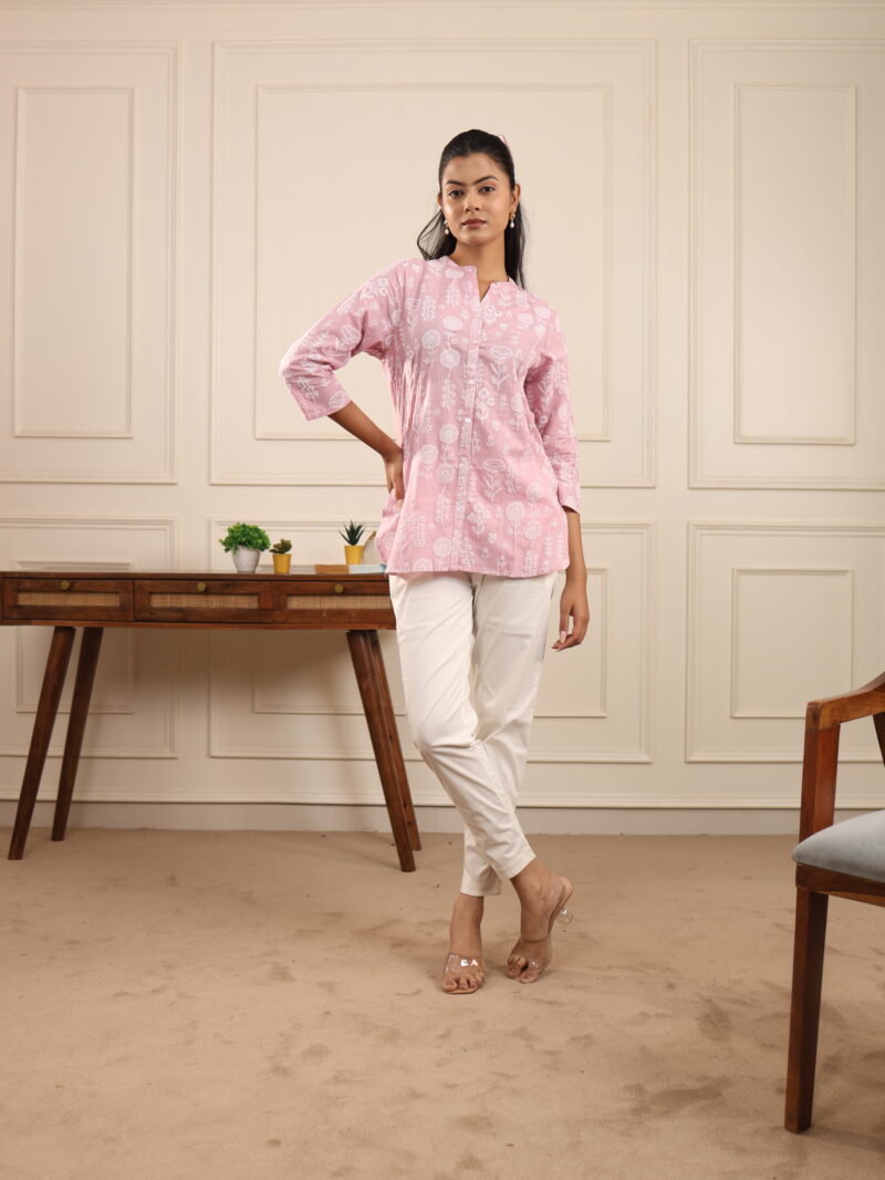 Women’s Cotton Straight Fit Pants with Pockets – Comfort Fit Dailywear – In Offwhite Color - Image 2