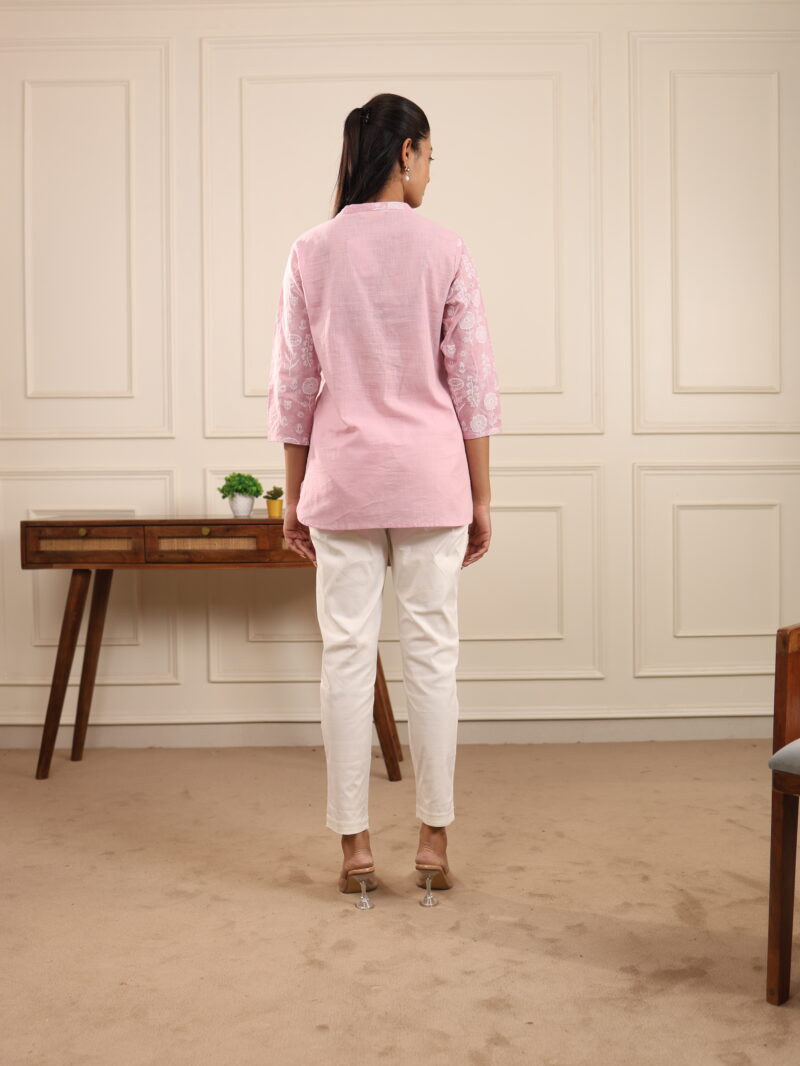 Women’s Cotton Straight Fit Pants with Pockets – Comfort Fit Dailywear – In Offwhite Color - Image 3