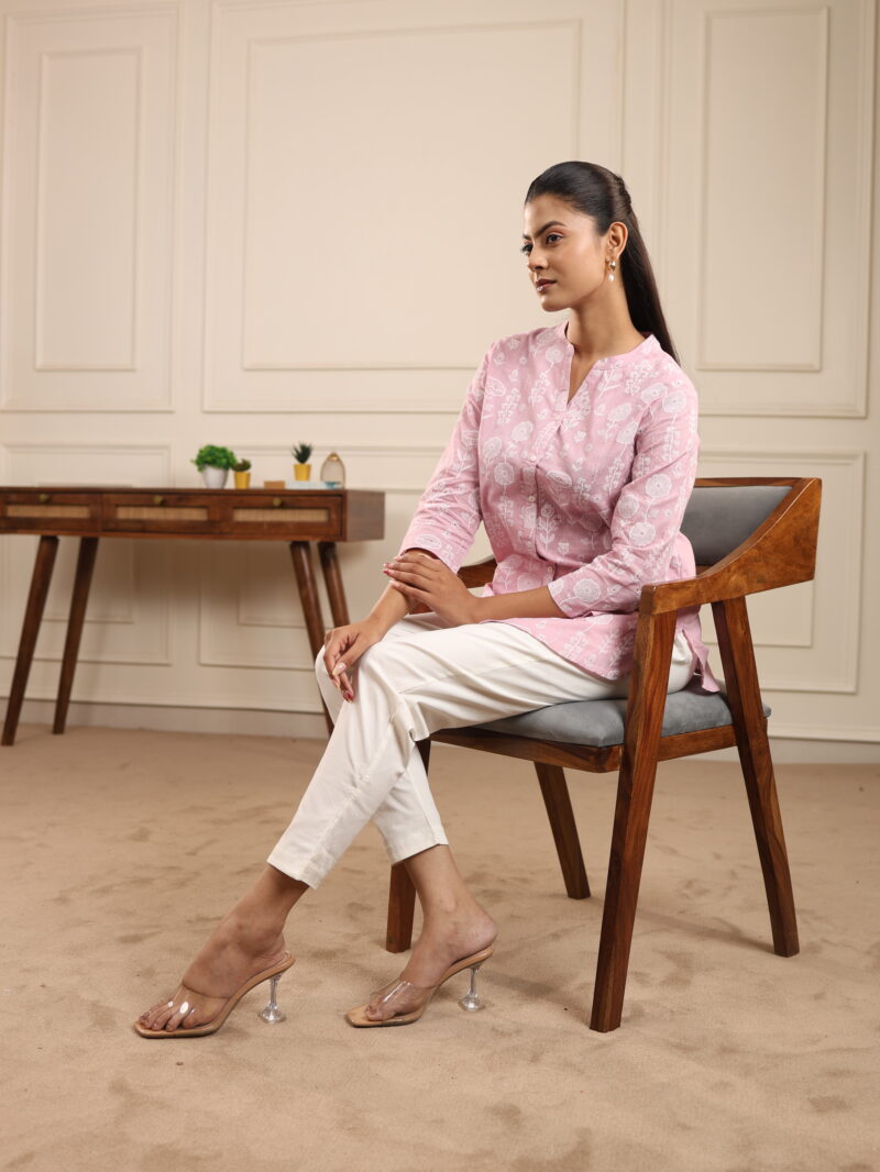 Women’s Cotton Straight Fit Pants with Pockets – Comfort Fit Dailywear – In Offwhite Color - Image 5