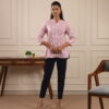 Women’s Cotton Straight Fit Pants with Pockets – Comfort Fit Dailywear – In Navyblue Color