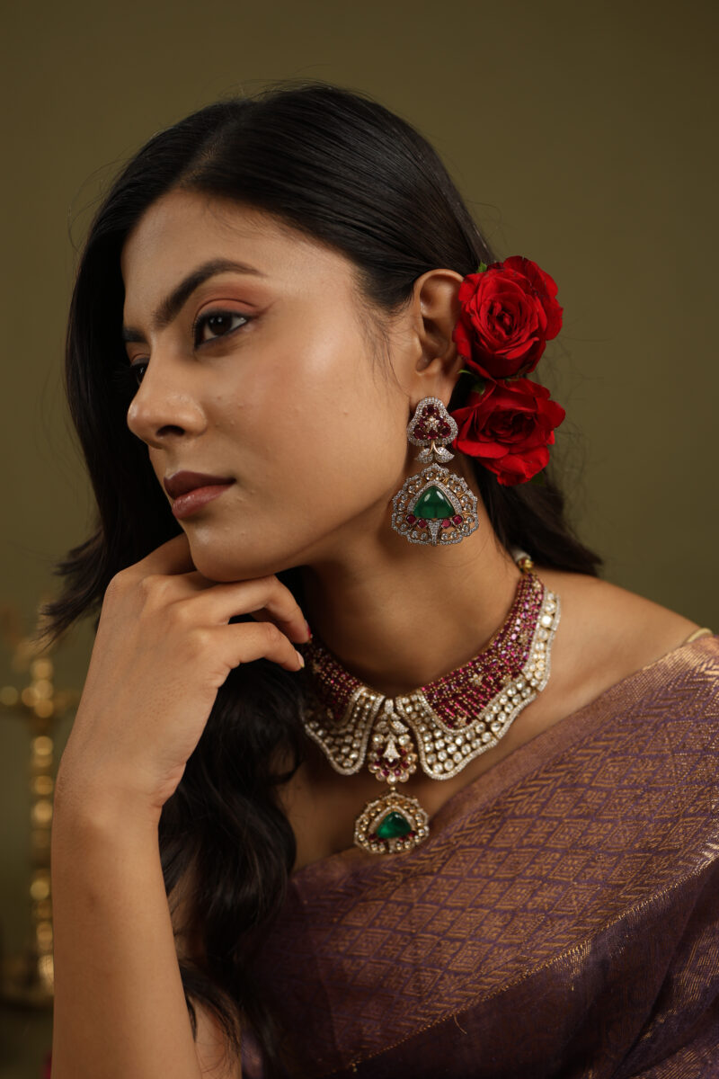 Raaya Mauve Jaal Banarasi Saree - Image 9