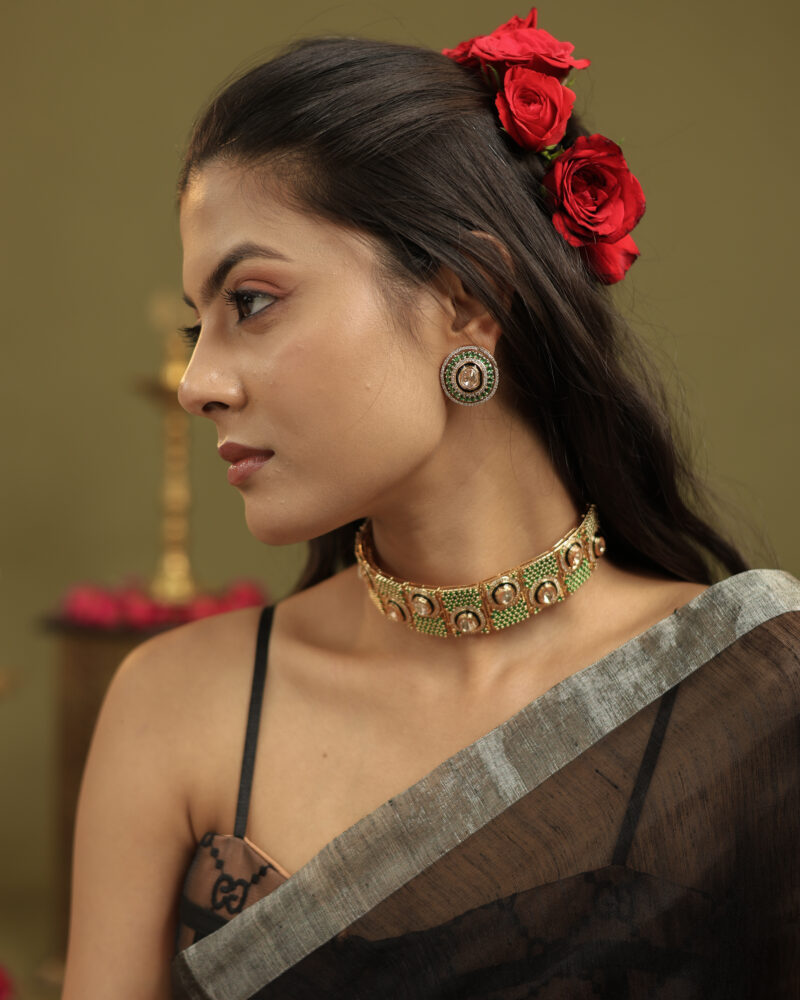 Raaya Black Banarasi Saree - Image 16