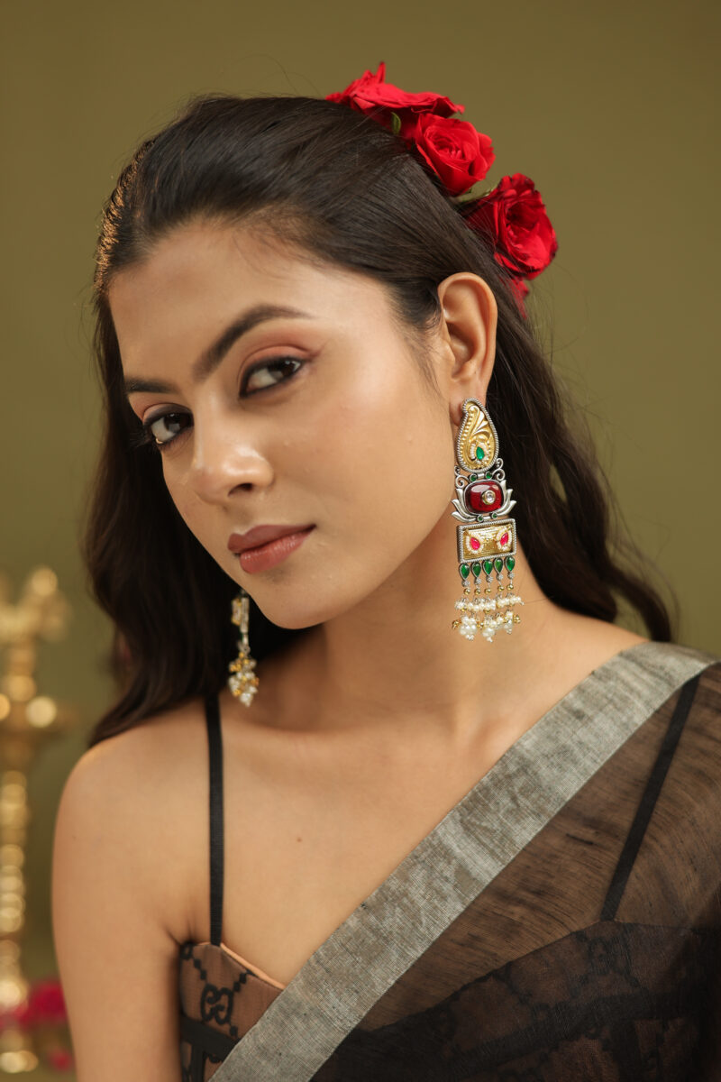 Raaya Black Banarasi Saree - Image 18