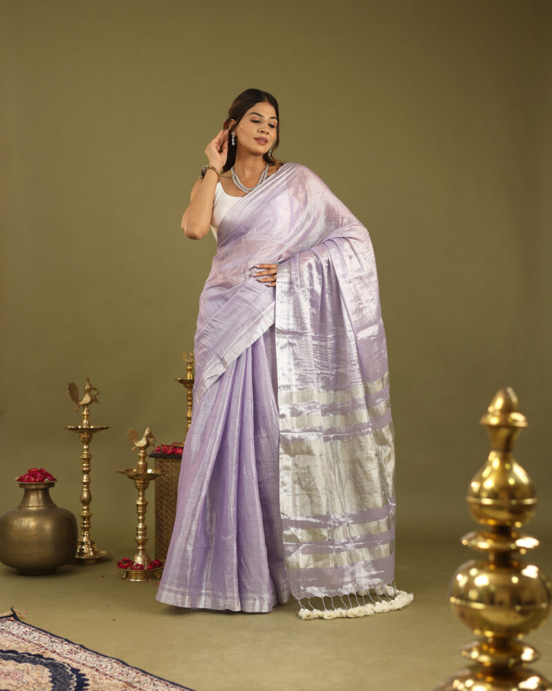 Navya Lilac Banarasi Saree