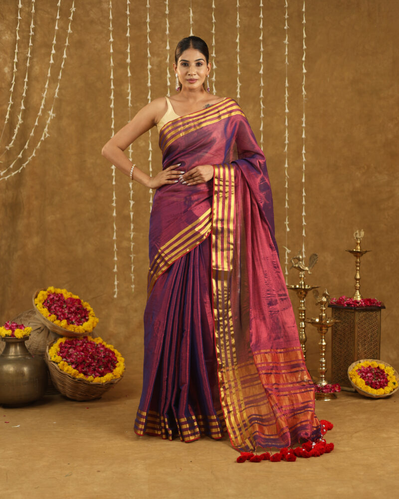 Navya Purple Banarasi Saree