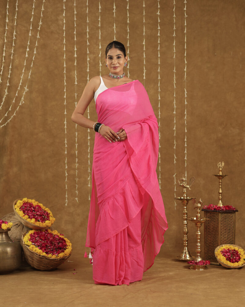 LATIKA SOFT PINK BANARASI SAREE
