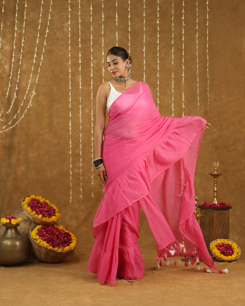 LATIKA SOFT PINK BANARASI SAREE - Image 4