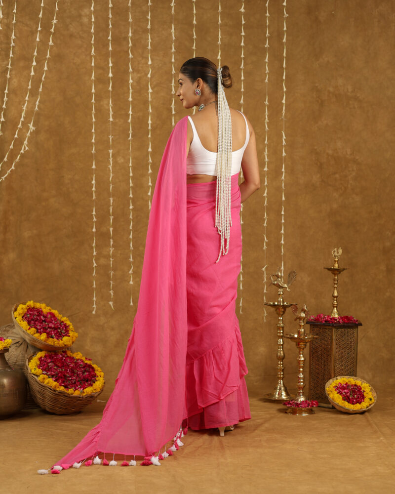 LATIKA SOFT PINK BANARASI SAREE - Image 9