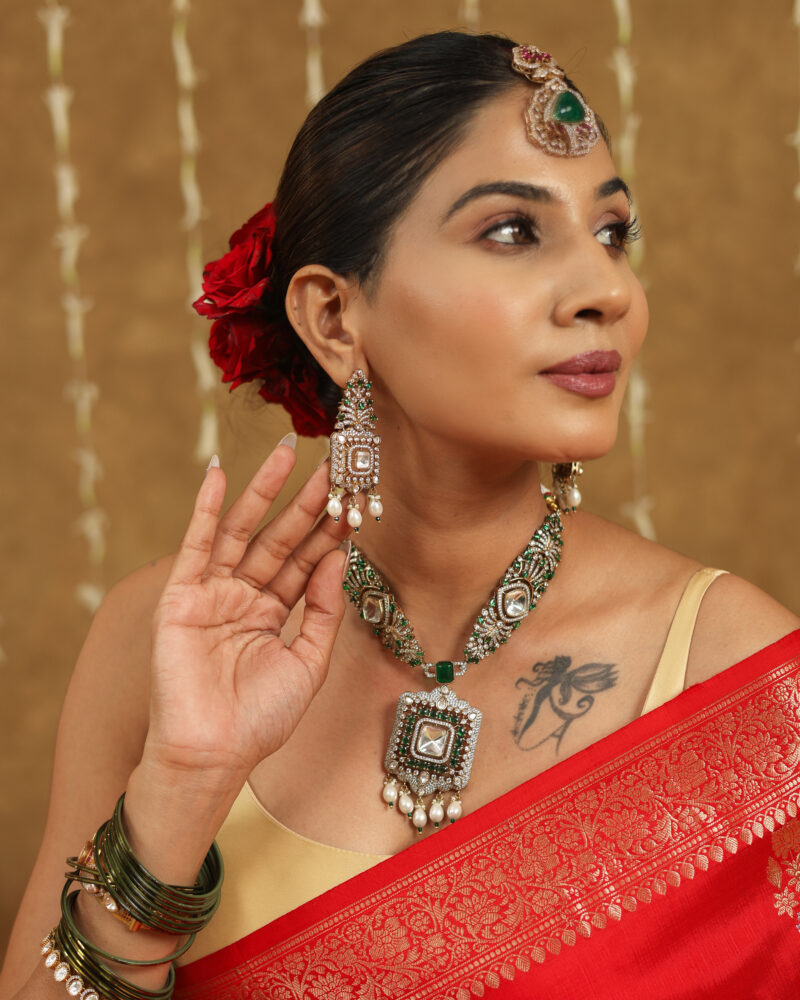 Red Banarasi pure Silk Saree - Image 10