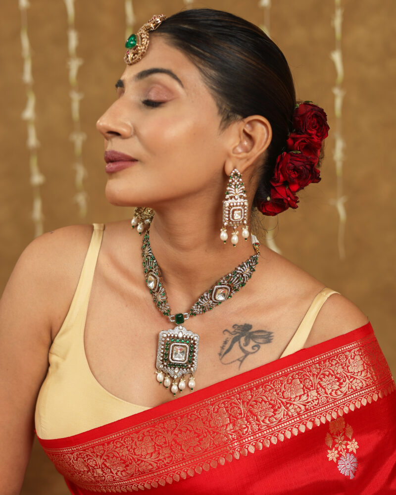 Red Banarasi pure Silk Saree - Image 11