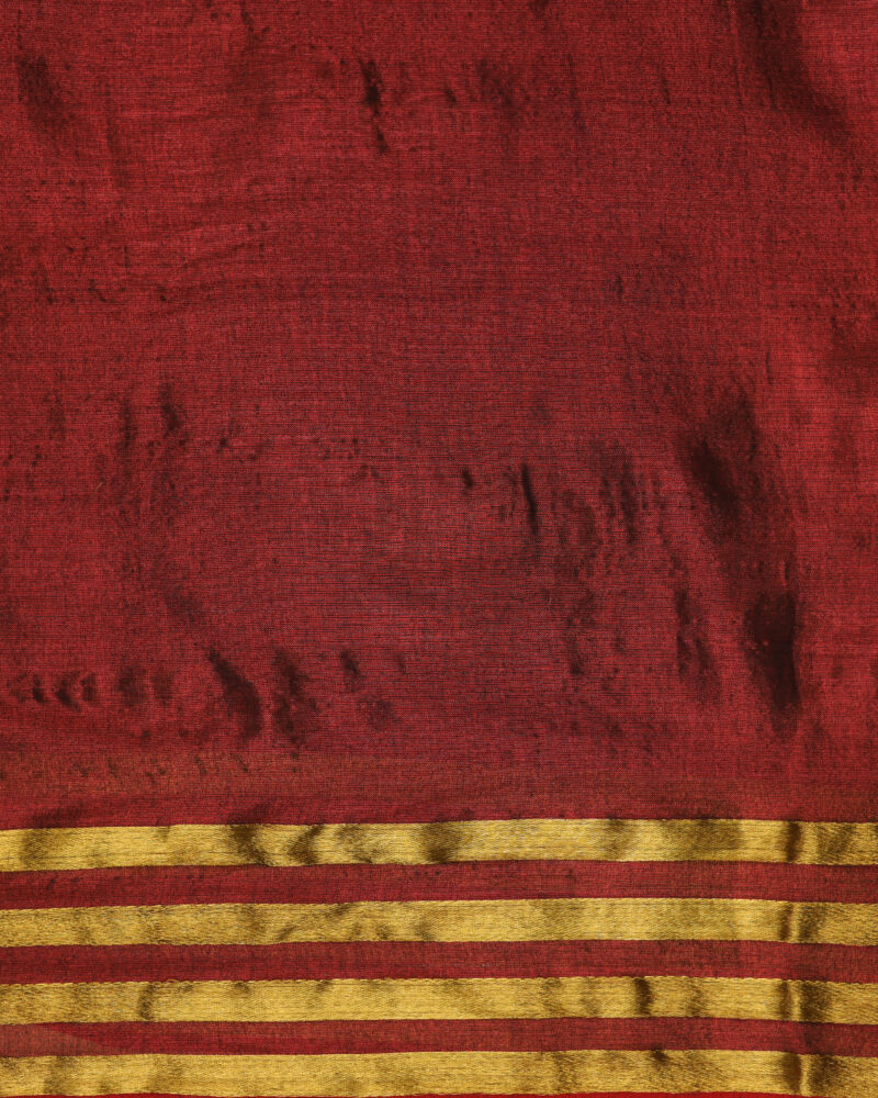 Navya Maroon Banarasi Saree - Image 12
